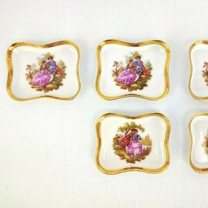 Teissoniere & C Limoges France Courting Couples Pin Tray 3.5"x 2.5"